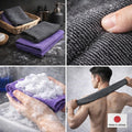 Extra Rough, Exfoliating Washcloth [Made in Japan] Exfoliating Towel Special Texture Makes Fluffy Foam Lather, Back Scrubber, Dead Skin Cell