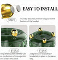 Dark Green Pen Pencil Holder for Desk, 360° Rotating Pen Organizer, Green Office Supplies, Cute Pen Holder, 6-Compartment Pencil Holder Rotating