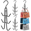 ZEDODIER Purse Hanger Organizer for Closet, 4 Pack Hanging Bag Holder, Keeping Purses Visible and in Good Condition, Metal Handbag Storage Hook
