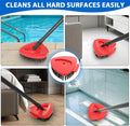 Upgraded Spin Mop Replacement Scrub Brush Heads Compatible with Ocedar EasyWring 1 Tank,Full Bristle Scrubber Replace Great for Kitchen, Bathroom,