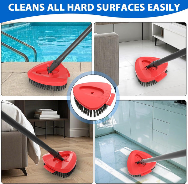 Upgraded Spin Mop Replacement Scrub Brush Heads Compatible with Ocedar EasyWring 1 Tank,Full Bristle Scrubber Replace Great for Kitchen, Bathroom,