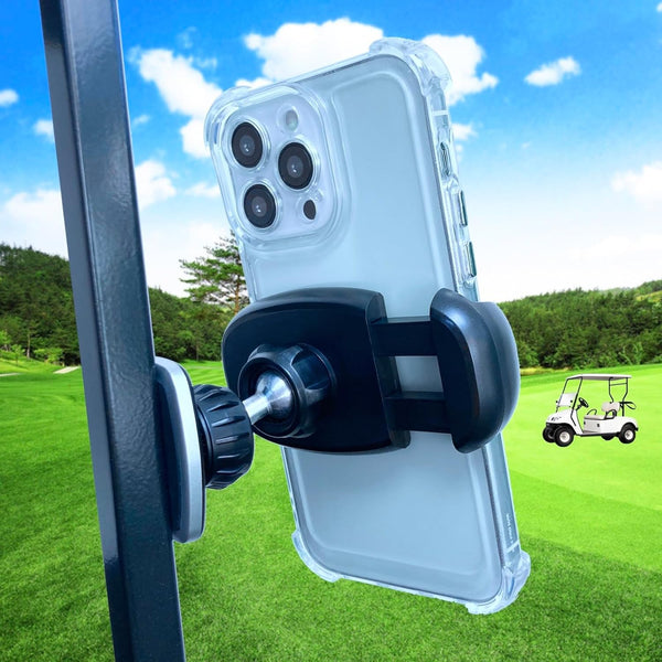 Magnetic Phone Holder Mount for Golf Cart [Upgraded Metal Joint], Magnetic Golf Cart Phone Holder [Big Phones & Thick Cases Friendly] Compatible