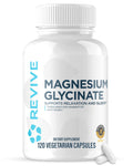 Revive MD Pure Magnesium Glycinate Capsules 200Mg High Absorption Supplement for Relaxation & Stress Relief - Organic Memory & Sleep Support Pills