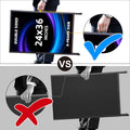 Heavy Duty Slide-In Folding Sandwich Board A-Frame Sidewalk Sign 24X36 Inch Black Coated Steel Metal Double-Sided Pavement Sign (2 Corrugated