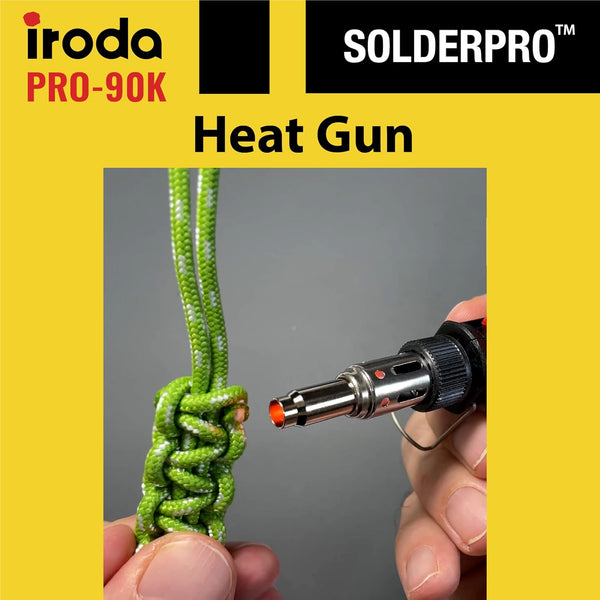 IRODA SOLDERPRO 90K Butane Soldering Iron Kit â 9 Piece Kit 3-In-1 Heat Tool (25â80W) Self-Igniting, Adjustable Flame, 17S Heat-Up, 53-Min