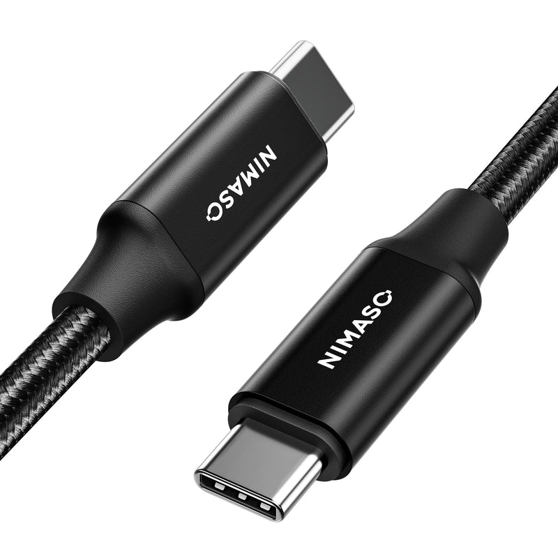 NIMASO USB C 3.1 Gen 2 Cable 10Gbps Data Transfer, 4K Video Output Monitor Cable100W PD Fast Charging for Iphone 16, Macbook, Huawei Matebook,