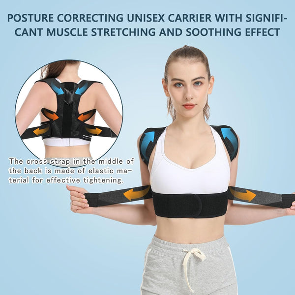 Back Brace Posture Corrector, Adjustable Posture Back Brace, Men/Women Back Posture Corrector, Upper and Lower Back Pain Relief - Scoliosis,