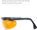 Honeywell Uvex Ademco Skyper Blue Light Blocking Computer Glasses with Sct-Orange Lens (S1933X)