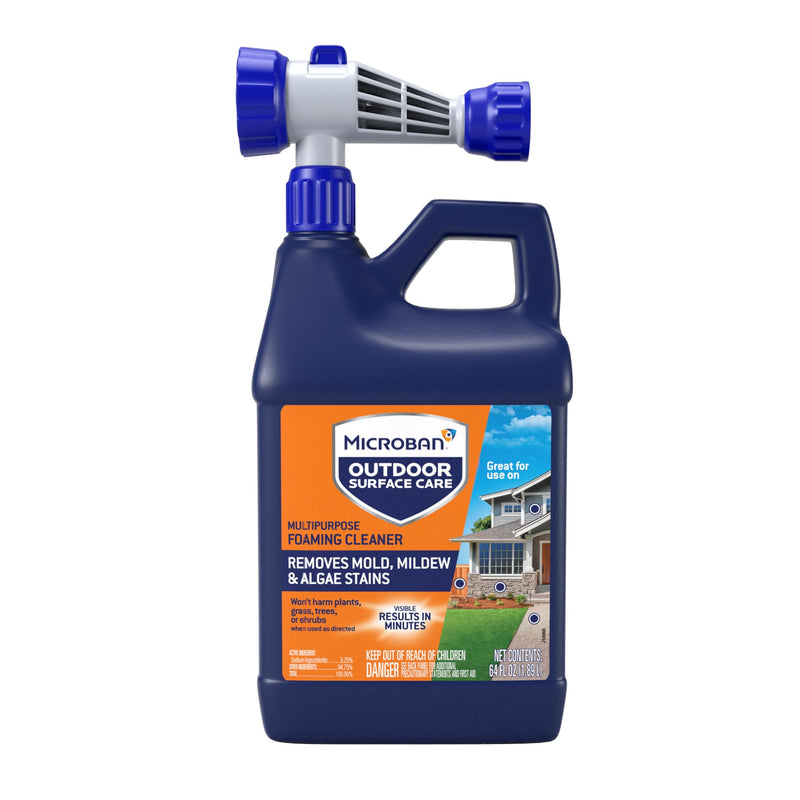 Microban Outdoor Surface Care Multi-Purpose Foaming Cleaner 64 Fl Oz (Pack of 1)