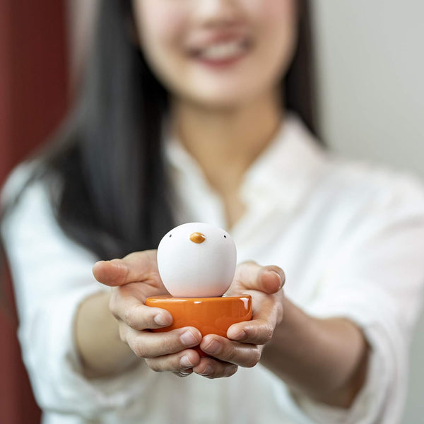 Baby Bird, Non-Electric Ceramic Diffusers for Essential Oils and Aromatherapy Fragrance, White Ceramic Diffusers in Car or Desk Office Decor and