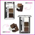 Wet N Wild Ultimate Eyebrow Makeup Kit, Long-Lasting Matte Brow Powder, Tweezers, Wax & Brush, Built-In Mirror, Purse-Friendly Compact - Dark Brown