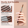 MODELONES Acrylic Nail Brush 100% Pure Kolinsky Hair Bristles Oval Crimped Shaped Sturdy Wooden Handle Acrylic Powder Nail Art Brush Professional