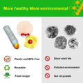 9Pcs Eco Friendly Reusable Sustainable Food Storage Beeswax Wraps, Bread Fruit Cheese Pack Lunch Containers, Kitchen Organizer for Food Storage,