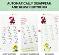 5 PCS Grooved Writing Books for Kids Children Reusable Magic Practice Copy Book Writing Workbook Magic Ink Copy Books for Preschool Tracing Letter