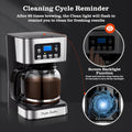 Taylor Swoden 12-Cup Programmable Coffee Maker, Regular & Strong Brew Drip Coffee Machine for Home and Office, Glass Carafe, Pause & Serve, Auto