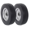 AR-PRO (2-Pack) 8-Inch Solid Wheel Replacement - 2.50-4" Flat Free Tire and Wheel with 5/8 Extra 3/4 Bearings and 2.2" Offset Hub - Compatible