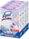 Lysol Click Gel Automatic Toilet Bowl Cleaner, for Cleaning and Refreshing, Lavender Fields, 6 Applicators (Pack of 1)