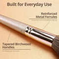 BEAKEY Vegan Makeup Brush Set: Soft Synthetic Brushes for Foundation & Eyeshadow, High-Density, Precise, Easy to Clean, Durable Handles