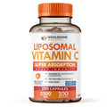 Wholesome Wellness Liposomal Vitamin C Capsules (200 Pills 1500Mg Buffered) High Absorption, Immune System & Collagen Booster, High Dose Fat