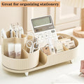 360Â° Rotating Vanity Makeup Organizer with Brush Holder, Large Spinning Cosmetic Storage for Skincare, Perfumes and Lotions