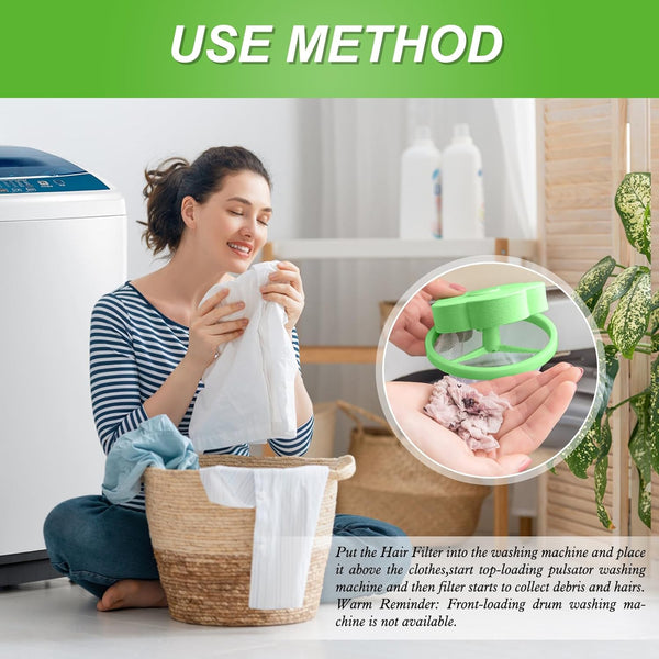 Lint Catcher for Laundry,Pet Hair Remover for Laundry,Washing Machine Floating Lint Mesh Bag,Reusable Household Hair Filter Washer Lint Trap Net