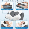 Cervical Neck Pillow, Memory Foam Neck Support Pillows for Sleeping, Shoulder Pillow for Side Sleepers, Back Stomach Sleepers, Certipur-Us