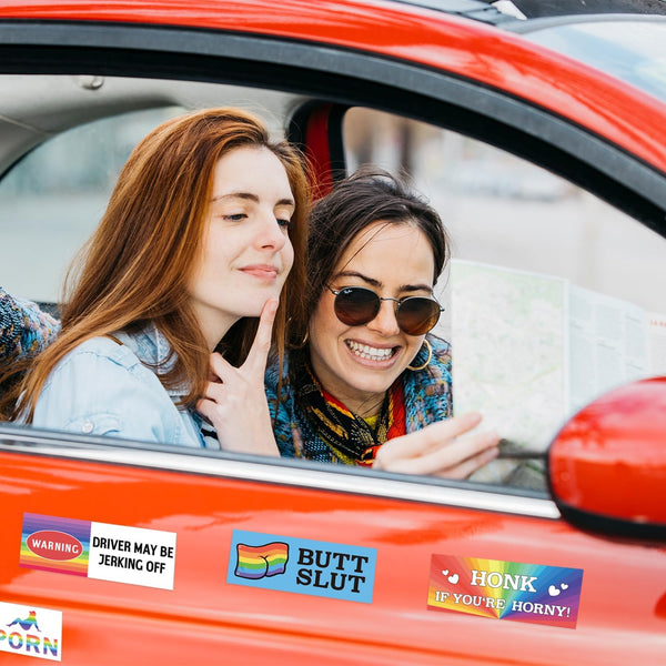 Ricabili LGBTQ Pride Prank Bumper Stickers - 12Pcs Rainbow Pride Funny LGBTQ Prank Bumper Stickers Strong Magnetic Car Home Decor Good LGBTQ Gift