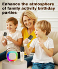 Mini Karaoke Machine Speaker for Kids Adults, Portable Bluetooth with 2 Wireless Microphones, Children'S Day Birthday Gift Ideas for Toys for