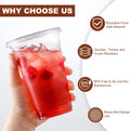 AOZITA 120 Sets - 16 oz Clear Plastic Cups with Lids, Disposable Cups With Straw Slot Lids for Cold Drinks, Milkshake, Smoothie, Iced Coffee and