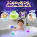 Bath Bombs for Kids with Toys Inside, 8 Light up Bath Bomb of Solar System Set, Planet Bath Bomb with Surprise Inside, Kid-Friendly Bubble Bath