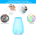 Diffuserlove Essential Oil Diffusers 200ML Remote Control Ultrasonic Mist Humidifiers Bpa-Free Aromatherapy Diffuser with 7 Color Lights, Auto
