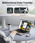 HICOBER 3-in-1 USB-C SD Card Reader, Supports 2TB SD/TF Cards with USB 2.0 Port, Compatible for USB-C Phones, Tablets, Laptops & iPhone 15,16,17,