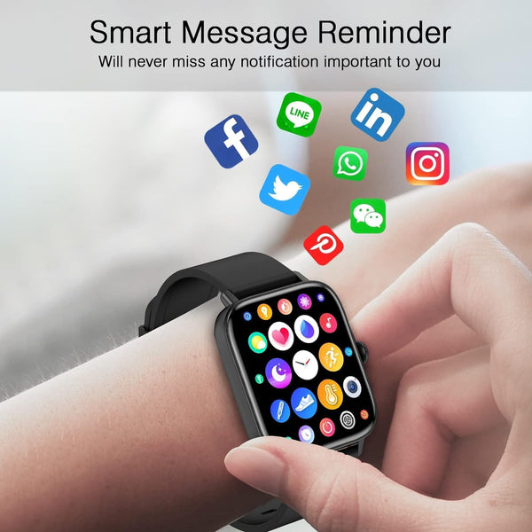 Smart Watch for Men Women (Answer/Make Calls) 1.83" Smartwatch for Android Ios Phone Compatible IP67 Waterproof Fitness Activity Tracker Watch