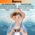 Benvo Mosquito Head Net Mesh, Face Neck Fly Netting Hood from Bugs Gnats Noseeums Screen Net for Any Outdoor Lover- with Carry Bags Fits Most