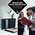 Dunwell Photo Album 8X10 (Silver) with Black Mounting Paper, 8 X 10 Photo & Art Portfolio Presentation Book, 24 Sleeves, Displays 48 Pages,