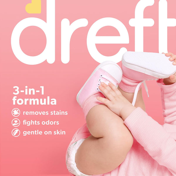 Dreft Stage 1 Newborn Baby Liquid Laundry Detergent, Gentle on Sensitive Skin, HE Compatible, 32 Loads