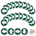 Amylove 24 Pieces Bright Reflective Trail Markers round Bin Marker with Reflective Tacks Aluminum Signs Thumb Tacks for Hunting Hiking Camping and