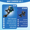 Heavy Duty Phone Holder - Long Arm, Anti-Shake Suction Cup, Compatible with All Phones & Vehicles