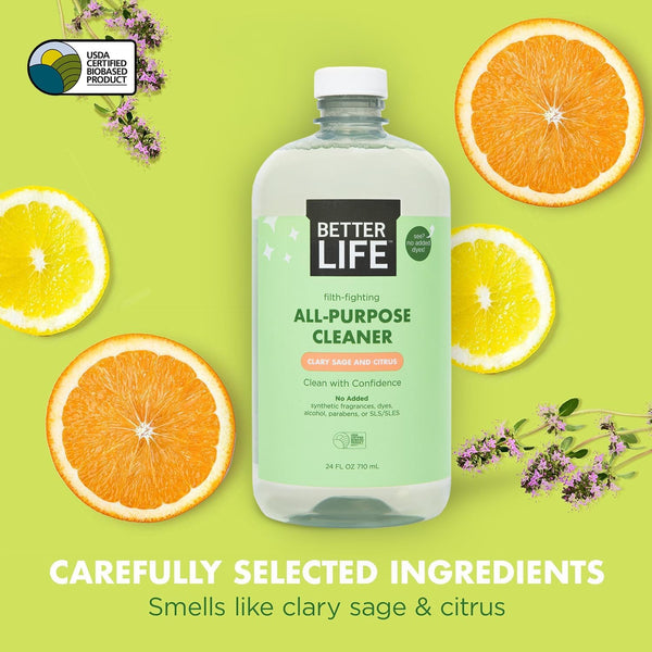Better Life All Purpose Cleaner - Multipurpose Home and Kitchen Cleaning Spray for Glass, Countertops, Appliances, Upholstery & More -