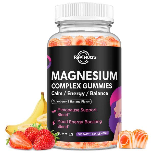 Magnesium Glycinate Gummies for Women, High Absorption Magnesium Supplement with Menopause Support Blend, Magnesium & Hormone Balance for Sleep