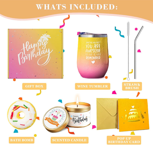 Birthday Gifts for Women, Happy Birthday Gifts for Women, Best Friend Birthdays Gifts, Birthday Gift Ideas Womens Birthday Gift Set Female Sister