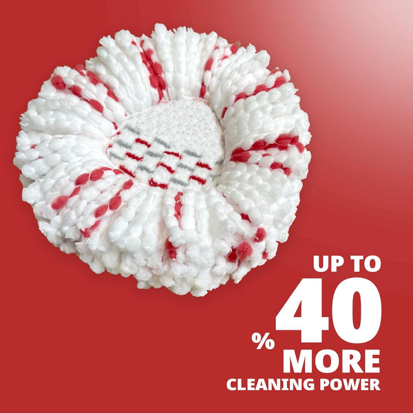 [2026 New Version] Mop Head Replacement - 40% More Cleaning Power，3 Pack Spin Mop Replacement Head for Easy Wring 1-Tank System, Easy Cleaning,