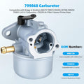 799868 Carburetor Compatible with Briggs & Stratton 498170 799872 694202 497586 498254 790821-14111 Carburetor +795259 Air Filter Cleaner Primer