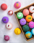 Lifearound2Angels Bath Bombs Gift Set 12 USA Made Fizzies, Shea & Coco Butter Dry Skin Moisturize, Perfect for Bubble Spa Bath. Handmade Birthday