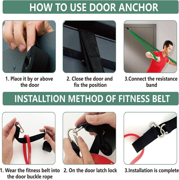 Exercise Bands Resistance Bands for Working Out,Pull up Bands Set,At Home Workout Equipment,Workout Bands for Men and Women,Stretch Bands for Exercise