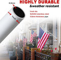 White Flag Poles for outside House - 5Ft Tangle Free Flag Pole for House,Heavy Duty Metal Flagpole Hardware for 3X5 American Flags,Outdoor