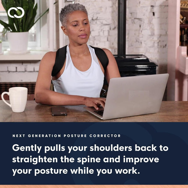 Copper Compression Posture Corrector for Men & Women - Adjustable Copper Infused Orthopedic Brace for Pain Relief from Bad Posture, Slumping -