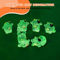Luminous Cow Car Dashboard Decor, 6PCS Cute Cow Dash Decorations, Rear View Mirror Ornament, Interior Accessories