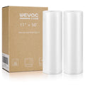 Wevac Vacuum Sealer Bags 11X50 Rolls 2 Pack for Food Saver, Seal a Meal, Weston. Commercial Grade, BPA Free, Heavy Duty, Great for Vac Storage,