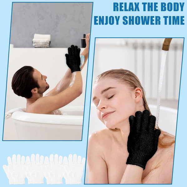 60Pcs Exfoliating Gloves Bulk, Exfoliating Body Scrubber Glove Exfoliator for Body Scrub Mitt, Bath Gloves for Shower Exfoliating Shower Gloves